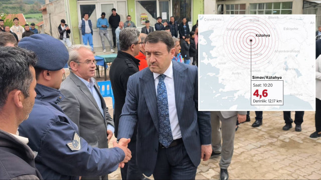 Kütahya'da art arda gerçekleşen depremlerin ardından Vali Işın, merkez üssü Simav'da incelemelerde bulundu.